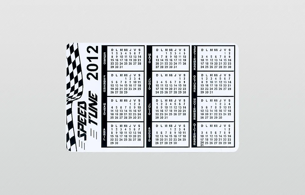 Calendario de PVC