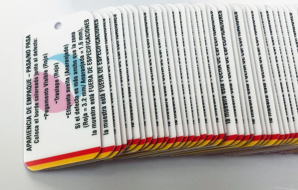 Tarjetas de PVC tipo llavero