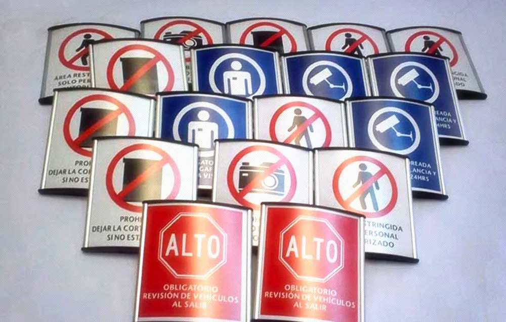 Señalizacion Industrial Deluxe de aluminio