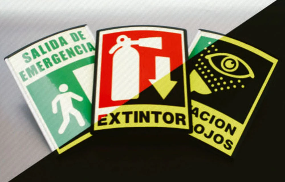 Señalizacion Deluxe, Señalamientos Industriales Fotoluminiscentes, dia-noche